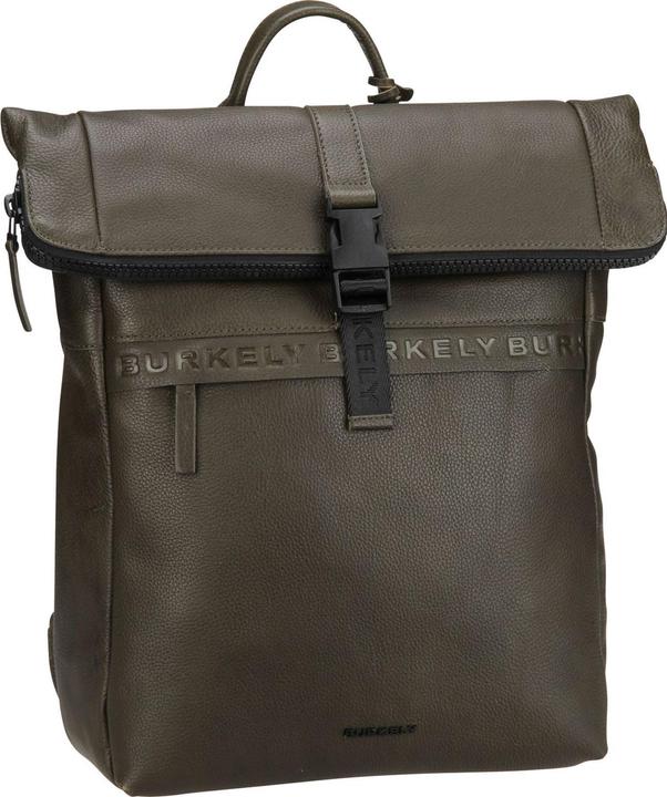 Image du produit Burkely Minimal Mason Unisex Rolltop -Rucksack - 14 -Zoll -Laptop -Kompartiment - Grün (21 l)