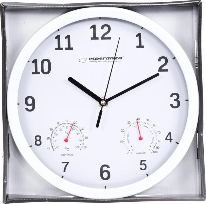 Actual product image Esperanza wall clock Lyon black (EHC016K) (25 cm)