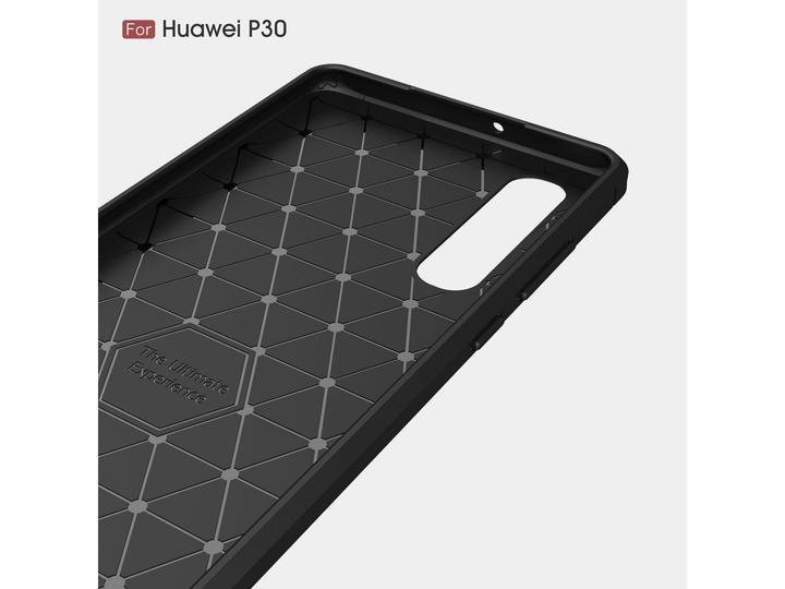 Actual product image Screenguard Huawei P30 Cover Carbon Brushed Soft TPU (Huawei P30)