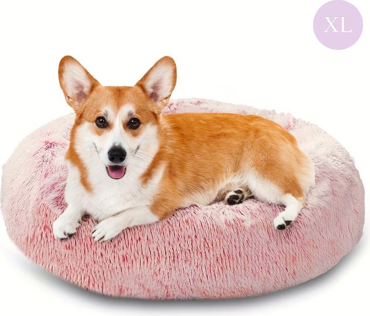 Image du produit Alopini Lit apaisant pour chien et chat, Donut Cuddler Lit rond douillet et chaud (Chat, Chien)