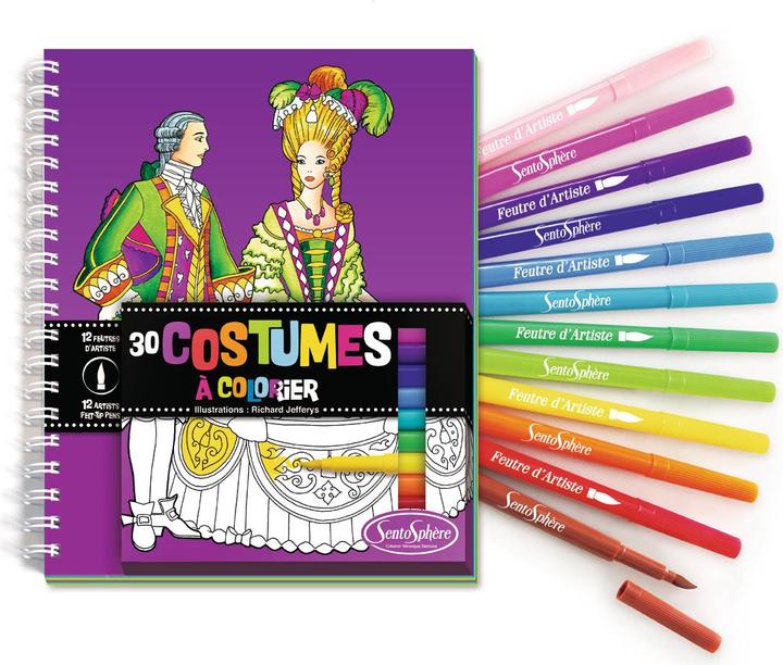 Image du produit Sentosphere Carnet De Coloriage Costumes + Feutres