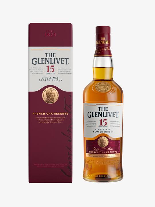 Immagine prodotto The Glenlivet Riserva di quercia francese di 15 anni (Single Malt, Whisky scozzese, 1 x 70 cl)