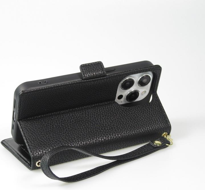 Produktbild PhoneLook Hülle Flip Wallet aus veganem Leder mit Brieftasche und Magnetverschluss (Apple iPhone 15 Pro)