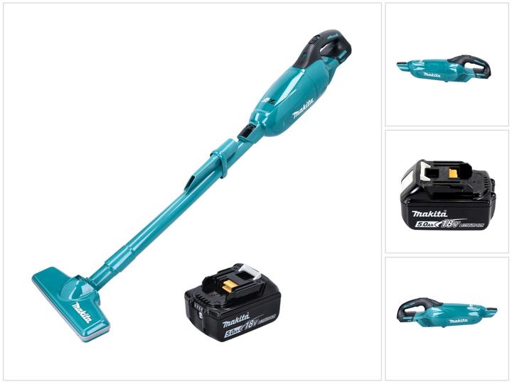 Image du produit Makita DCL 280 FT1 Aspirateur sans fil 18 V Brushless + 1x batterie 5,0 Ah - sans chargeur