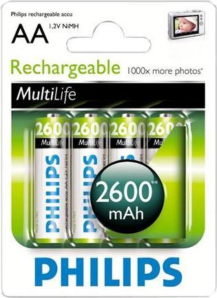 Actual product image Philips Rechargeable (4 pcs., AA, 2600 mAh)