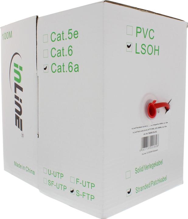 Actual product image InLine Patch cable (S/FTP, CAT6a, 100 m)