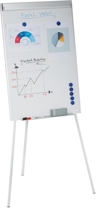 Relaxdays Tableau blanc (80 x 75 x 175 cm)