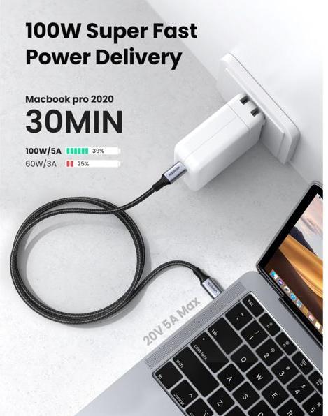 Produktbild Ugreen USB Typ C – USB Typ C (1 m, USB 2.0)