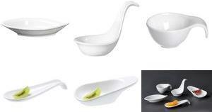 Produktbild Ritzenhoff & Breker Dipschale GUSTO Blatt, weiss aus Porzellan, spülmaschinenfest