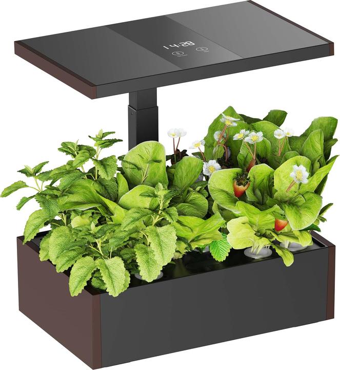 Image du produit Wiltec Système de jardinage intérieur marron Herbier Mini jardin d'intérieur LED