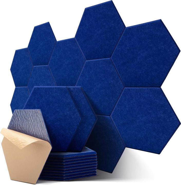 Image du produit Kuchoow Panneaux acoustiques hexagonaux autocollants