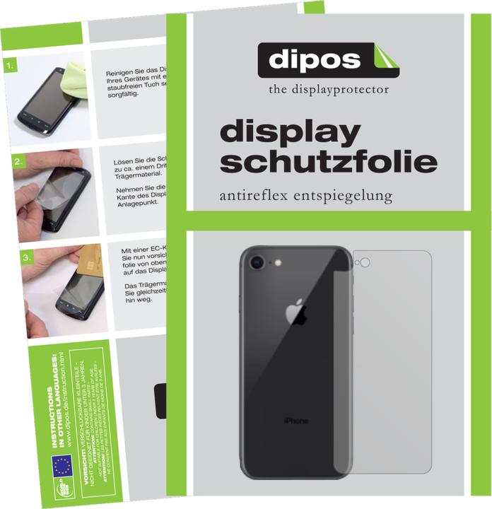 Dipos Displayschutzfolie Antireflex (2 Stück, Apple iPhone 8)