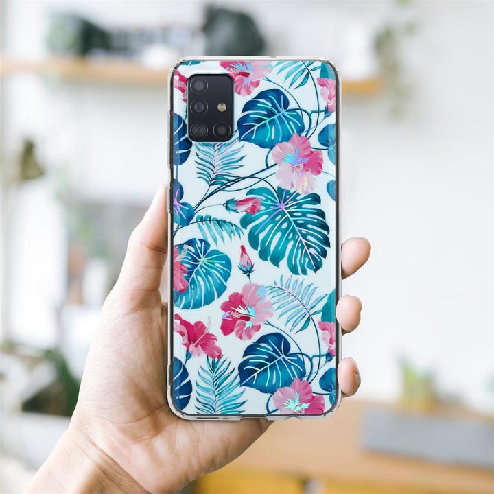 Produktbild Cadorabo IMD TPU Bunte Blumen & Blätter Cover (Samsung Galaxy M40s)