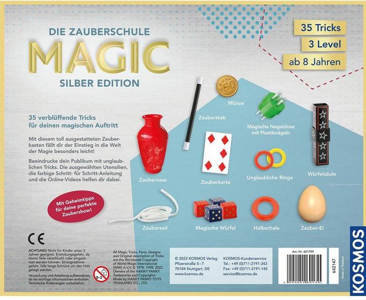 Produktbild Kosmos Zauberkasten Die Zauberschule Magic – Silber Edition