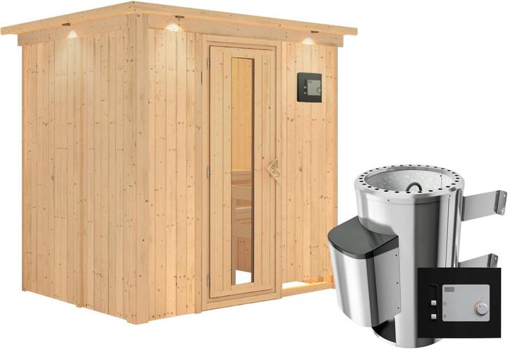 Immagine prodotto Karibu Fanja con corona sul tetto (Comando esterno Plug & Play da 3,6 KW)