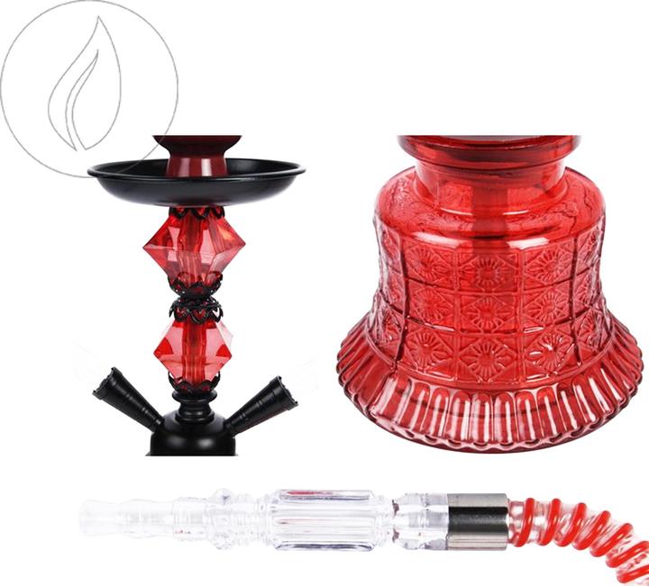 Immagine prodotto Moosmayr Shisha to Go sz 30cm 2 connettori in PVC + custodia in alluminio (30 cm)
