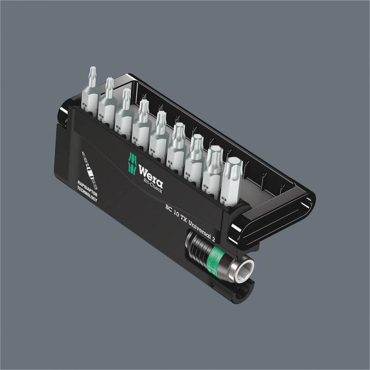 Actual product image Wera Bit-Check 10 TX Universal 2 (Hexagon socket TX M10, Hexagon socket TX M15, Hexagon socket TX M20, Hexagon socket TX M30, Hexagon socket TX M6, Hexagon socket TX M8, Hexagon socket TX M9, Hexagon socket TX M25, Hexagon socket TX M40)