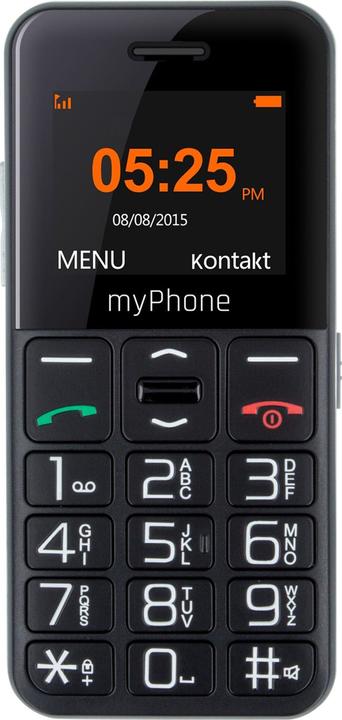 Actual product image Myphone Halo Easy Black and silver mobile phone (1.77", 2G)