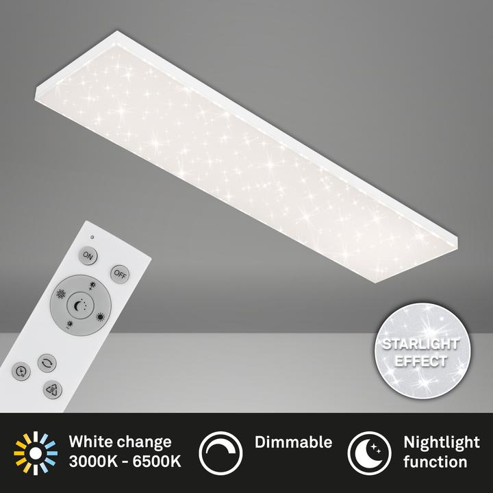 Immagine prodotto Briloner Pannello CCT LED senza cornice, con effetto luminoso stellato, bianco, 1xLED/38W (3800 lm)
