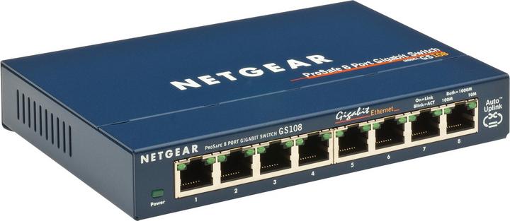 Actual product image Netgear Gs108 (8 ports)