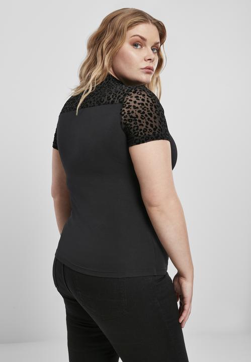 Produktbild Urban Classics Ladies Flock Lace Turtleneck Tee (5XL)