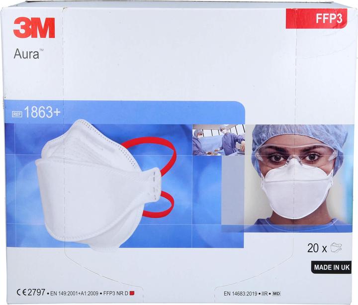 Actual product image 3M Respirator mask (FFP3, 20 x)