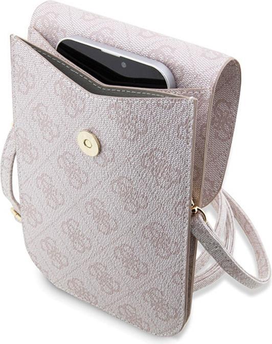 Produktbild Guess PU 4G Printed Stripes Phone Bag - pink