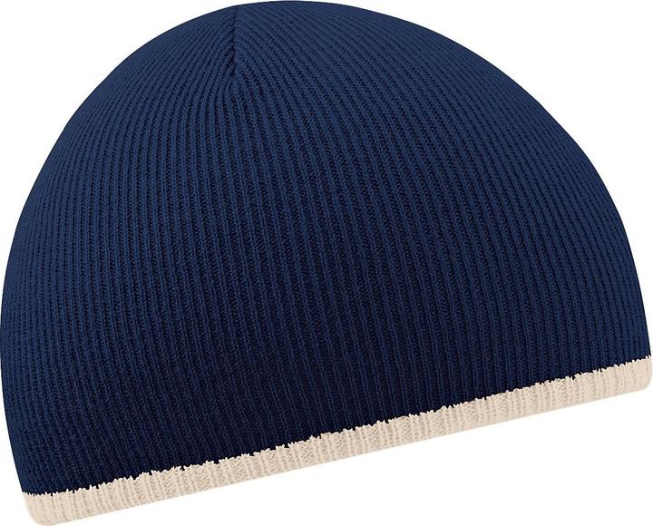 Beechfield Beanie Mütze Strickmütze mit Kontrastrand (One Size)