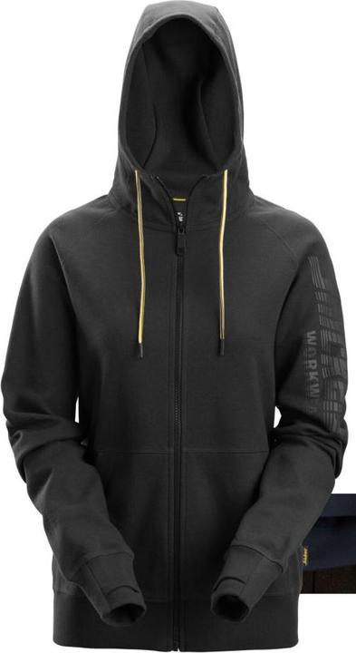 Snickers Workwear 28770400005 Logo Full-Zip Hoodie für Frauen Schwarz M (XS, S, M, L, XL, XXL)