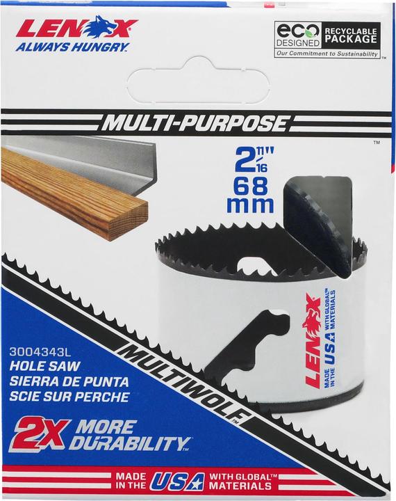 Actual product image Lenox Hole saw bimetal 68mm (68 millimetres)