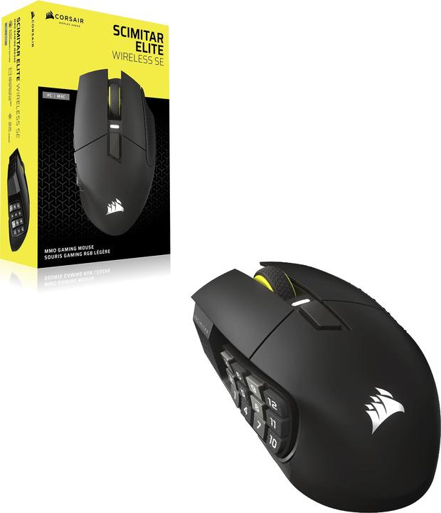 Produktbild Corsair Gaming-Maus Scimitar Elite Wireless SE, Maus Features (Kabellos)