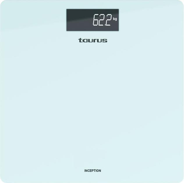 Produktbild Taurus Inception Digital Bathroom Scale 28cm x 28cm Tempered Glass - Blue (180 kg)