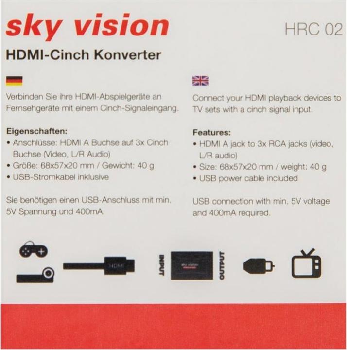 Produktbild Sky Vision HDMI zu RCA Konverter