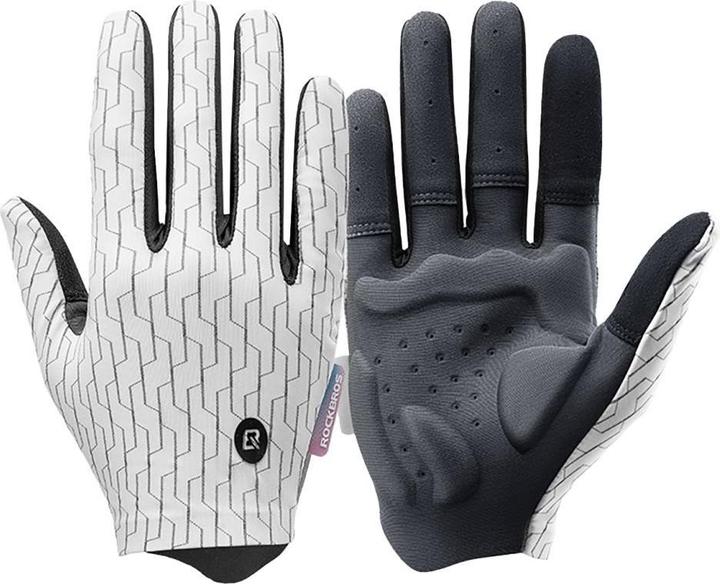Immagine prodotto Rockbros sports gloves full spring-summer size M - white and black (M)