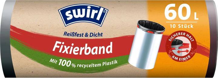 Actual product image Swirl Fixation tape bin liner (10 x, 60 l)