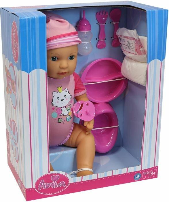 Produktbild Amia Babypuppe "Mia" mit Zubehör, 42 cm
