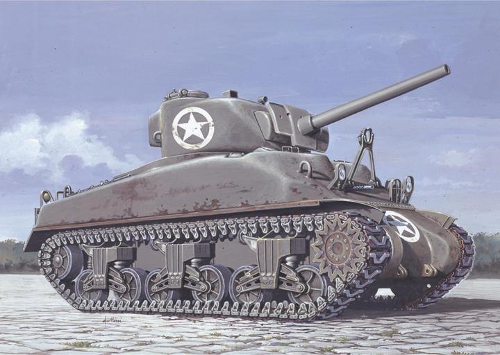 Actual product image Italeri M4 Sherman