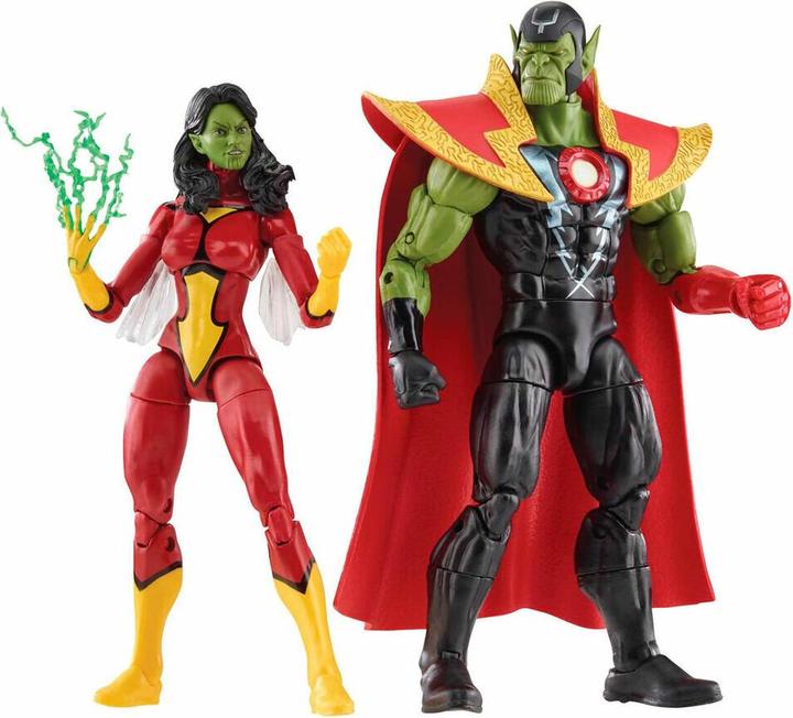 Actual product image Hasbro Avengers Marvel Legends figurines Skrull Queen & Super-Skrull 15 cm