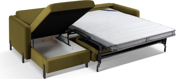 Image du produit Micadoni Canapé D'Angle Velours Gauche Convertible, "Gloria", 5 Places, 280x170x80Fabriqué en Europe (Canapé d'angle)