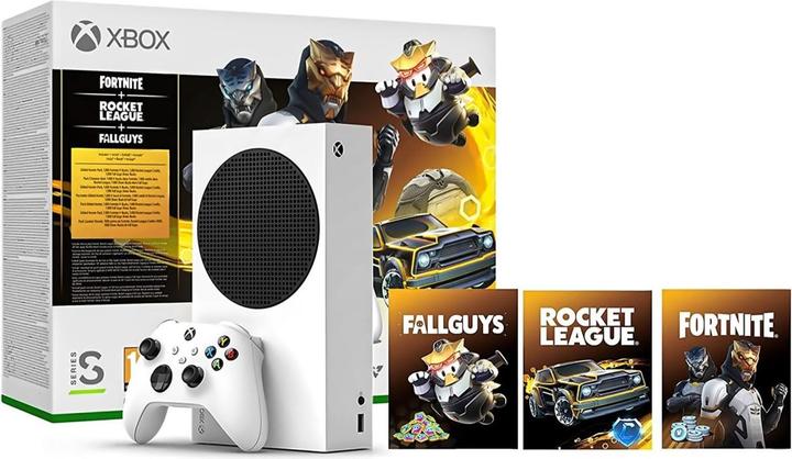 Immagine prodotto Microsoft Xbox Series S con contenuti gratuiti + valuta digitale per Fortnite, Rocket League e Fall Guys