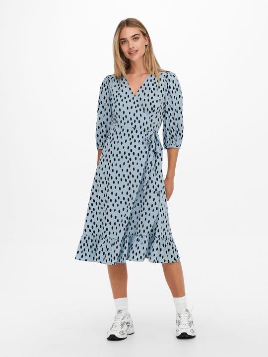 Actual product image Only 3/4 sleeve wrap midi dress (M)
