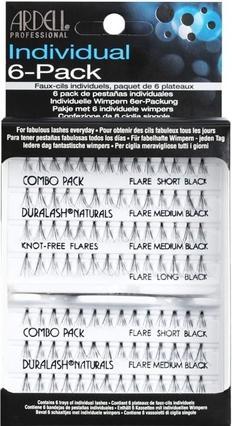 Image du produit Ardell SET Individual Combo Pack zestaw 56 kępek rzęs Black x6 (Cils artificiels)