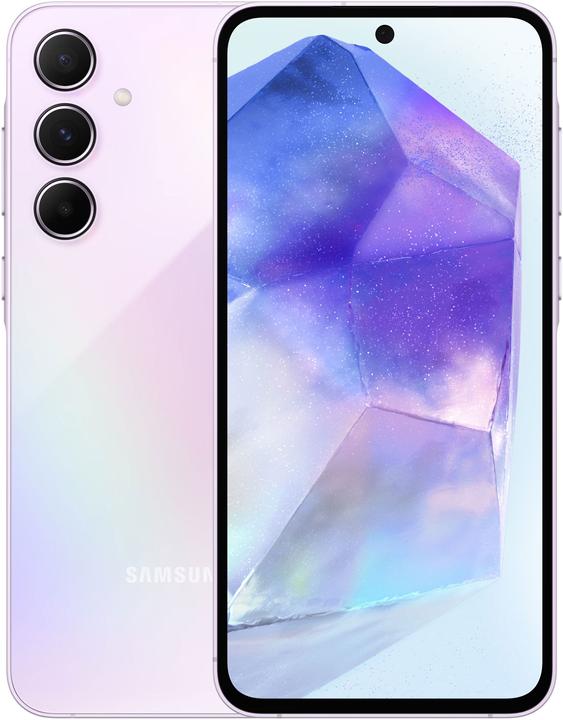 Samsung Galaxy A55 (256 Go, Awesome Lilac, 6.60", SIM + eSIM, 50 Mpx, 5G)