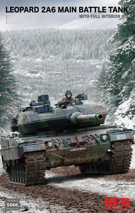 Actual product image Rye Field Model Leopard 2A6 Main Battle Tank with FULL INTERIOR