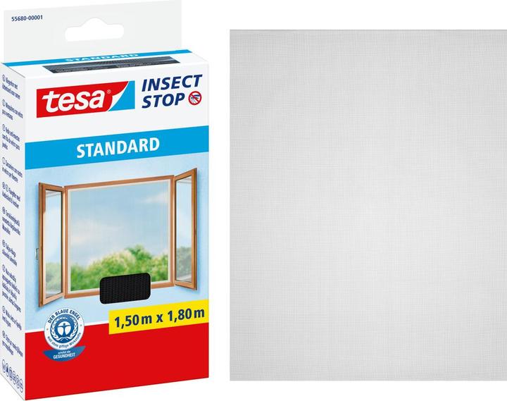 Actual product image tesa Insect screen STANDARD for windows, with Velcro tape, without drilling (150 x 180 cm)