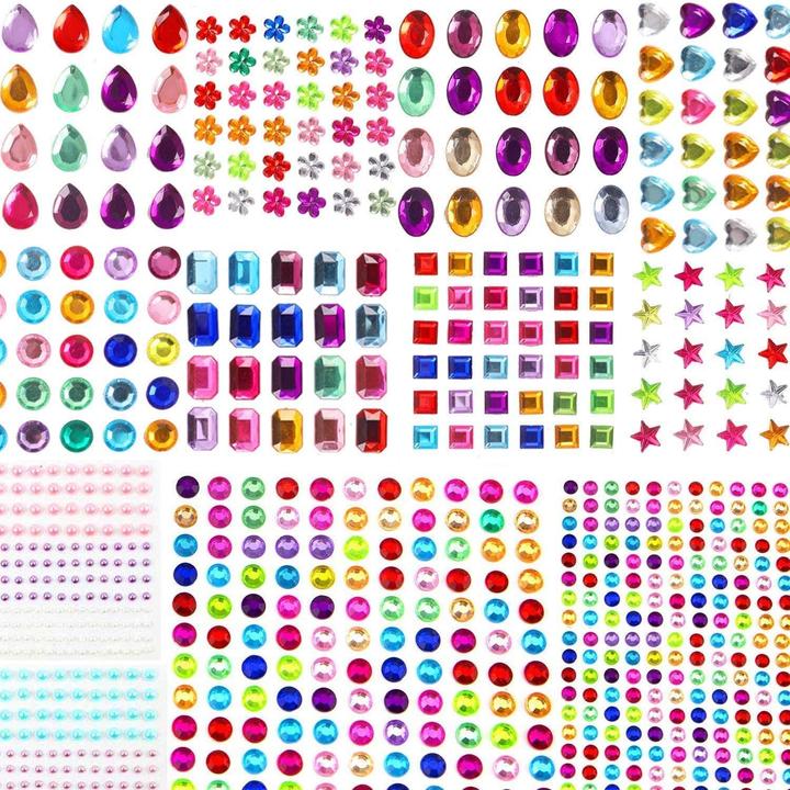 Immagine prodotto I Am Creative 3D Sticker im Edelstein Look Selbstklebende Perlen