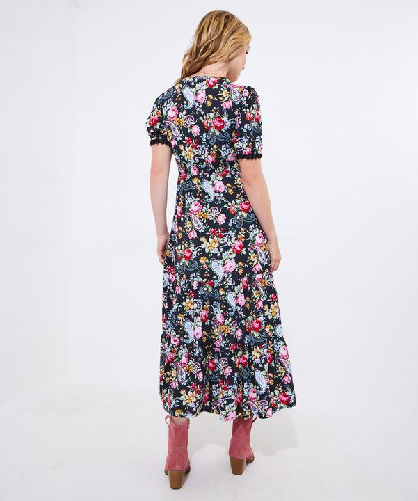 Actual product image Joe Browns Lace Trim Floral Maxi Dress (40)