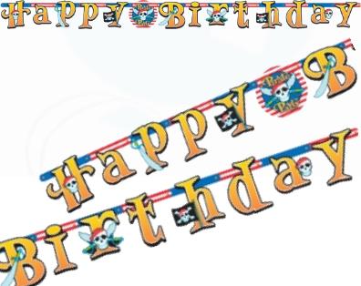 Produktbild Amscan Partykette Piraten Happy Birthday