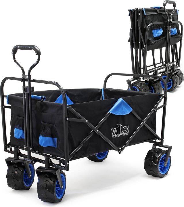 Wiltec Toboli folding handcart with wide wheels Folding handcart beach offroad