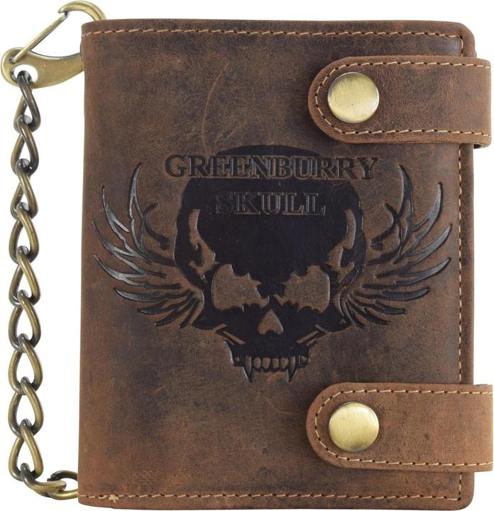 Immagine prodotto Greenburry Portafoglio teschio vintage in pelle 10 cm
